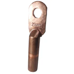 Copper electrical slipper With 25mm²terminali tubulars hole diameter 8mm length 70mm