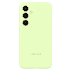 Coque en silicone d'origine pour Samsung Galaxy S24+ Silicone Case vert clair