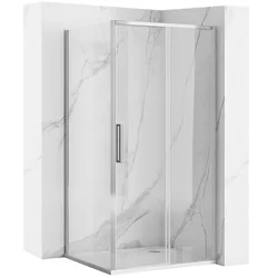 Corner Rapid Slide Chrome Shower Enclosure