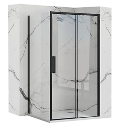 Corner Shower Enclosure Rapid Slide Black