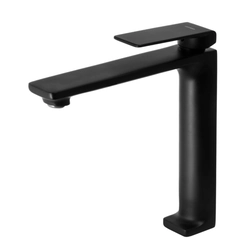 Corsan Trino tall washbasin tap, black CMB7112BL