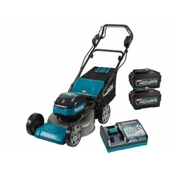 Cortacésped autopropulsado a batería Makita LM001GT201 40 V | 480 mm | 1,5 - 5 km/h | 2600 m² | Carbón sin escobillas | Batería 2 x 5 Ah + cargador