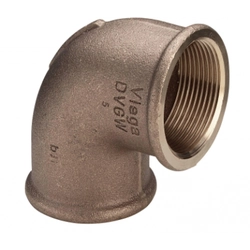 Cotovelo de bronze VIEGA, d , 1/2'', 90*, interno-interno