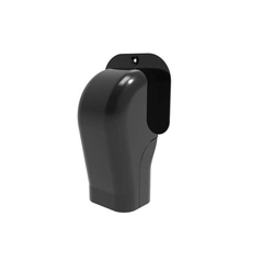 Cotovelo na parede para canal de tubo de ar condicionado Tecnosystemi, Black-Line TM72-EXC preto