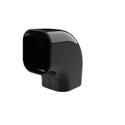 Coude pour canal de tuyau de climatiseur Tecnosystemi, rigide vertical Black-Line CP72-EXC noir