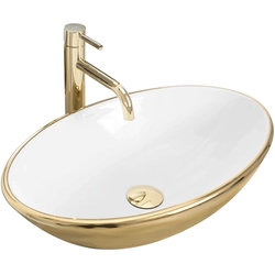 Countertop basin REA Pamela Gold White