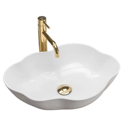 Countertop sink Rea Pearl White