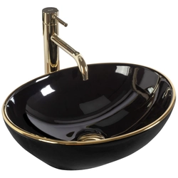 Countertop sink Rea Sofia Black Gold Edge