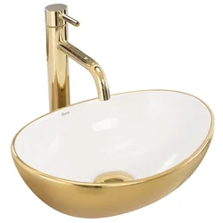 Countertop washbasin Rea Sofia mini GOLD / WHITE