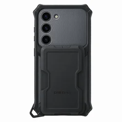 Cover corazzata con supporto per Samsung Galaxy S23 Rugged Gadget Case grigia