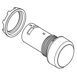 CP1-10B-10 Bottone monostabile concavo 1NO nero