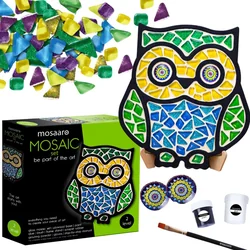 CREATIVE SET MOSAIC OWL COLORFUL ORNAMENT LITTLE ARTIST ROTER KAFER