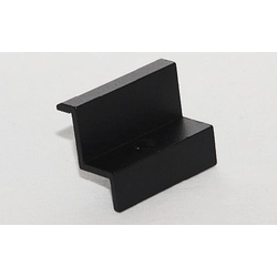 Crna krajnja stezaljka za montažu 35 mm Aluminij