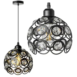 CRYSTAL CEILING HANGING LAMP APP206-1C Black