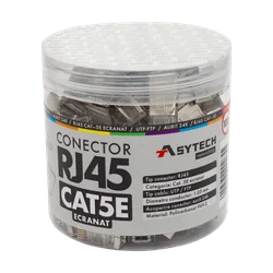 Csatlakozó RJ-45 FTP Cat.5e, árnyékolt (100 db) RJ45M-CAT5E-JAR