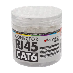 Csatlakozó RJ-45 UTP Cat.6 (100 pc) RJ45-CAT6-JAR