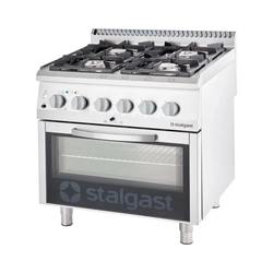 Cucina a gas 4 dimensioni bruciatore. 800x700x850 con forno elettrico 22,5+7 kW (statico) - G30