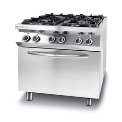 Cucina a gas 4-palnikowa Linea Cucina con forno elettrico a convezione GN1/1