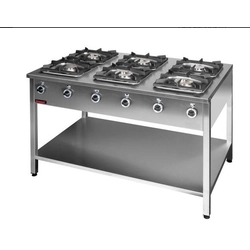 Cucina a gas 6-palnikowa libera installazione, 1350x850x850 mm KROMET, 000.KG-6L