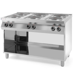 Cuisine électrique indépendante sur socle en acier 6 x 2.6kW largeur 120cm