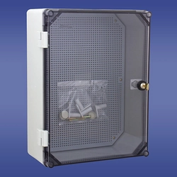 Custodia ermetica Elektro-Plast UNIbox UNI-1/T 400x300x166mm con piastra di montaggio IP65 - 43.11