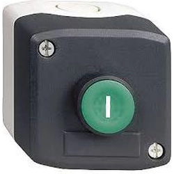 Cutie de control Schneider Electric 1-otworowa cu butonul verde 1Z (XALD102)