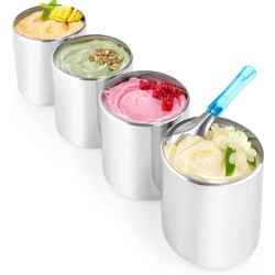 Cuvette steel ice cream container round diam. 200 mm 6.7 l - Hendi 807002