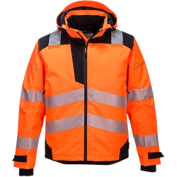 PORTWEST Breathable jacket PW3 Extreme Rain Size: M, Color: fluorescent orange / black