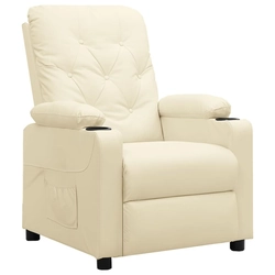 Lumarko A reclining chair, cream, artificial leather