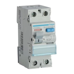 Residual current circuit breaker 1P+N 25A 30mA 6kA AC Hager CDC225J