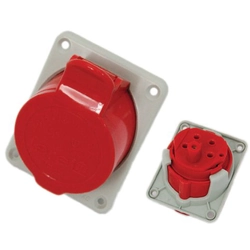 Wall mounted isolation socket 16A / 400V 3p + with + with IP-44