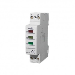 Indicator light for distribution board Bemko A15-L9-3F Glow lamp AC IP20