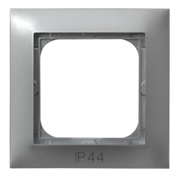 Krycí rám pro domácí spínací zařízení Ospel RH-1Y/18 IMPRESJA stříbrný Plastický