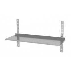 Single, perforated adjustable hanging shelf with two consoles 1000 x 400 x 600 mm POLGAST 381104-PERF 381104-PERF