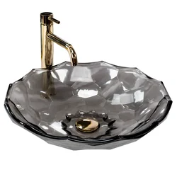 REA ARCTIC BLACK countertop washbasin