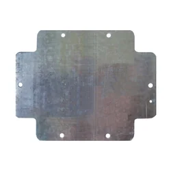 Plate 190x140mm for assembly, metallic counter-panel for the dose