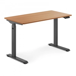 Desk 120 x 60 cm, electrically height-adjustable, brown-gray