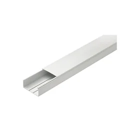 Cable channel bed gutter PVC 80x60mm 2 technopolymer meters IP40 IK06 Elettrocanali