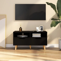 TV stolek, černá, 90x40x48,5 cm, dřevotříska