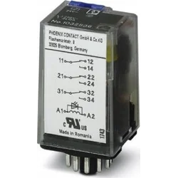 Phoenix Contact Industrial relay 3P 10A AgNi 24V DC to ECOR-3, socket REL-OR-BL/L- 24DC/3X21