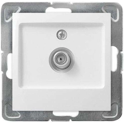Antenna socket box Ospel GPA-1YF/m/00 IMPRESJA White Plastic
