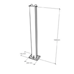 Accessories for Zucchetti electric vehicle charging stations ZVA-PILLAR-7K Basic