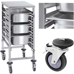 Gastronomic transport trolley for 7x GN1 / 1 containers, load capacity up to 50 kg