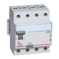 Residual current circuit breaker (RCCB) Legrand 411709 DIN rail AC 50 Hz IP20