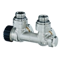 Multilux - Thermostatic radiator valve with two-point connection,2rurowy angular nickel.Rp1/2