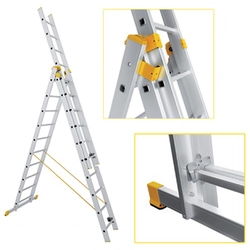 Ladder 3x14 steps, 3-part 4.11m-10.34m