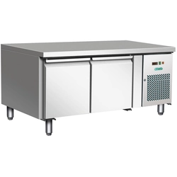 2-door refrigerated table | stainless steel | 170 l
