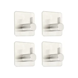 Self-adhesive silver metal hangers