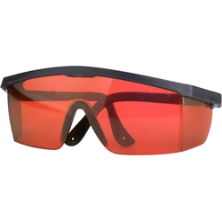 Laser beam enhancement glasses - red