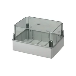 High applied transparent box 300x220x180mm IP56 for distribution junction ABS UV resistance without grommet smooth edges